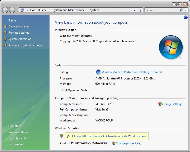 How to Activate Windows Vista, Microsoft Windows Vista Activation